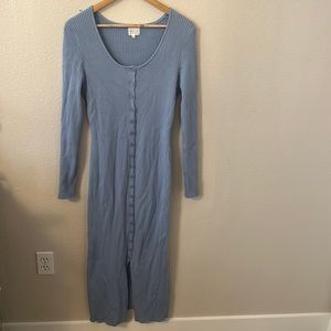 Baby blue sweater midi bodycon dress, never worn